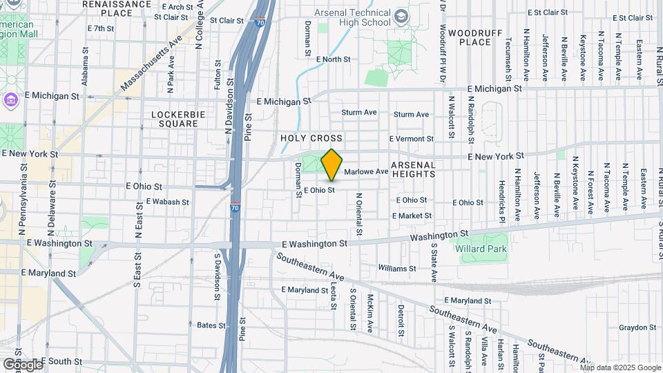 1230 E Ohio St Map and Location Details