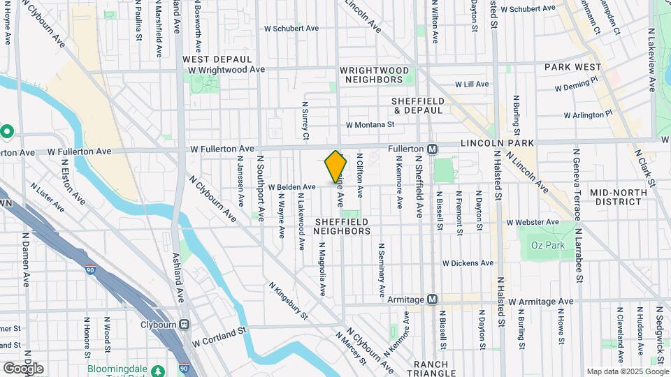 1201 W Belden Ave Map and Location Details
