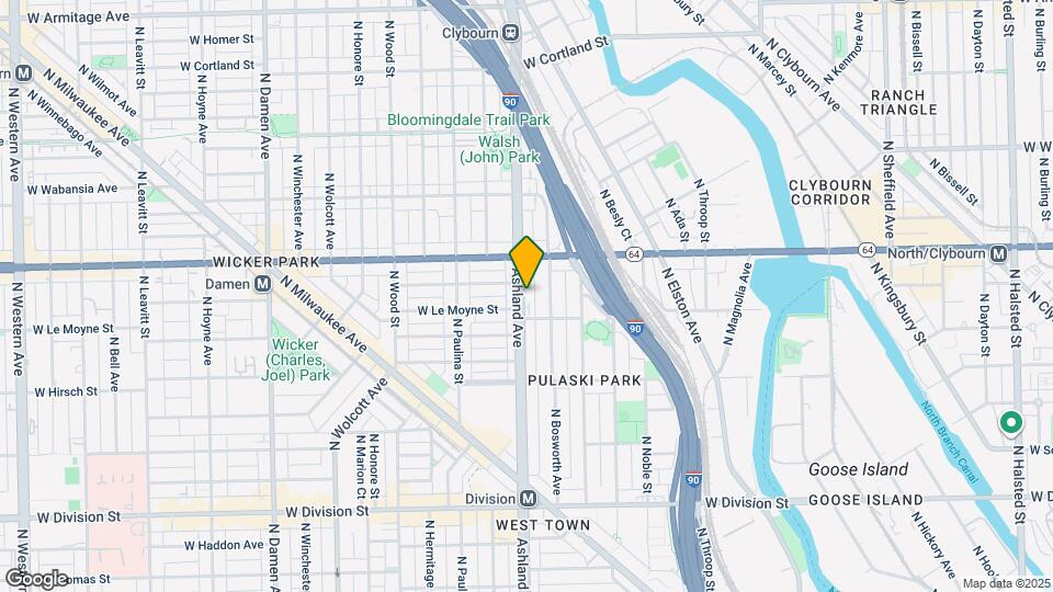 1521 N Ashland Ave Map and Location Details