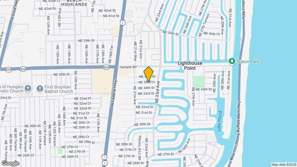 2210 NE 34th Ct Map and Location Details