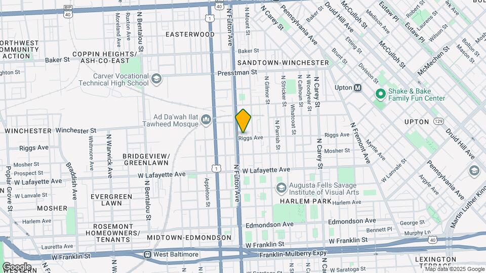 1716 Riggs Ave Map and Location Details