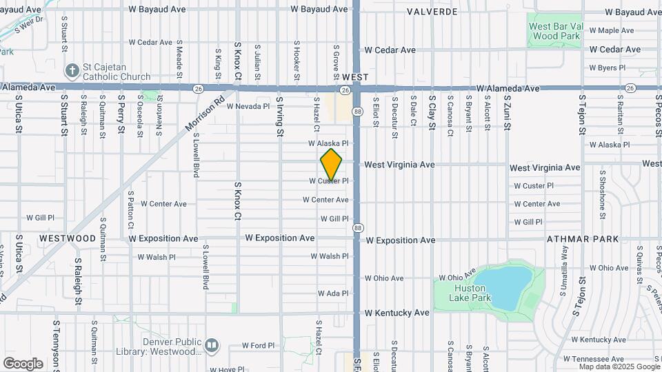 3120 W Custer Pl Map and Location Details