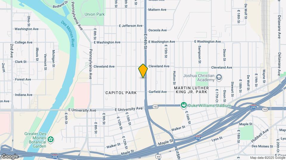 1334 E 14th St Map and Location Details