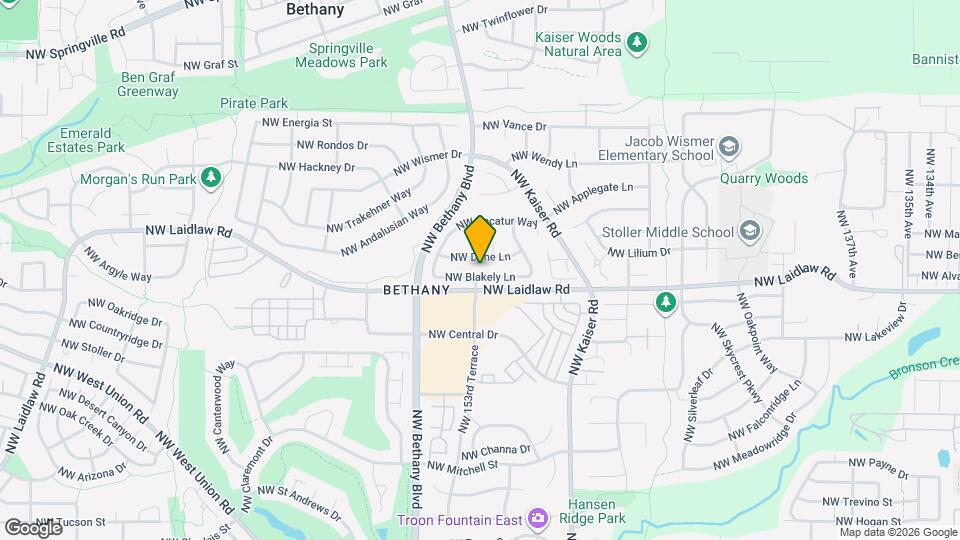 15303 NW Blakely Ln Map and Location Details
