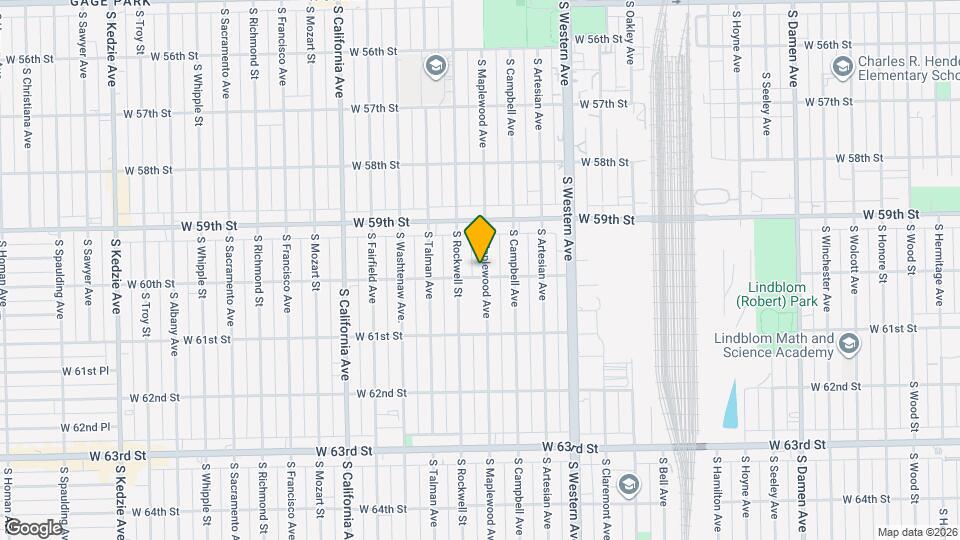 5954 S Maplewood Ave Map and Location Details