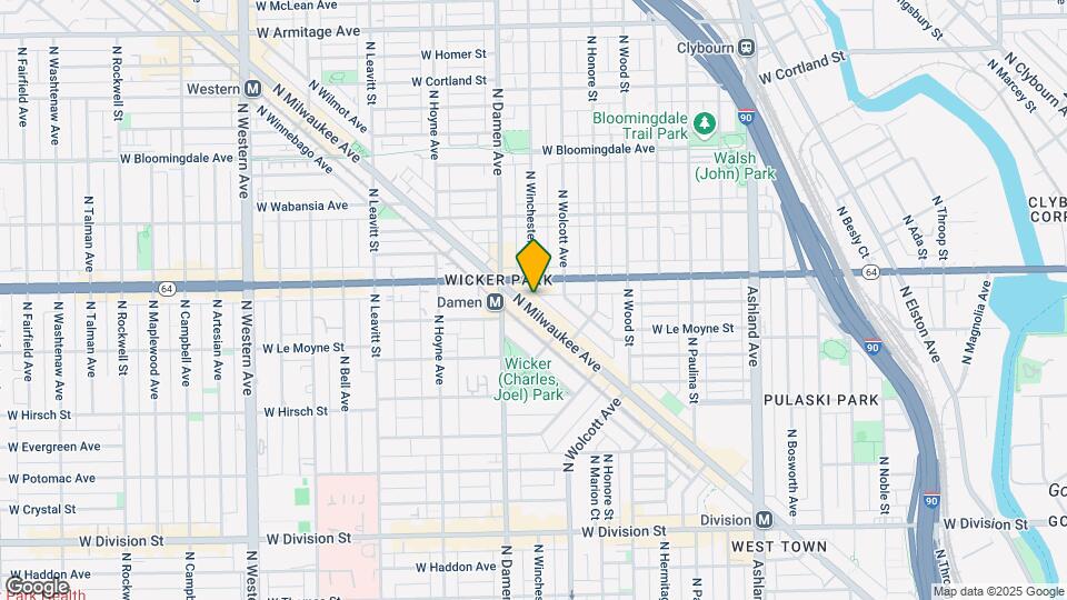 1555 N Milwaukee Ave Map and Location Details