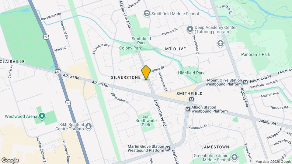 2058 Martin Grove Rd Map and Location Details