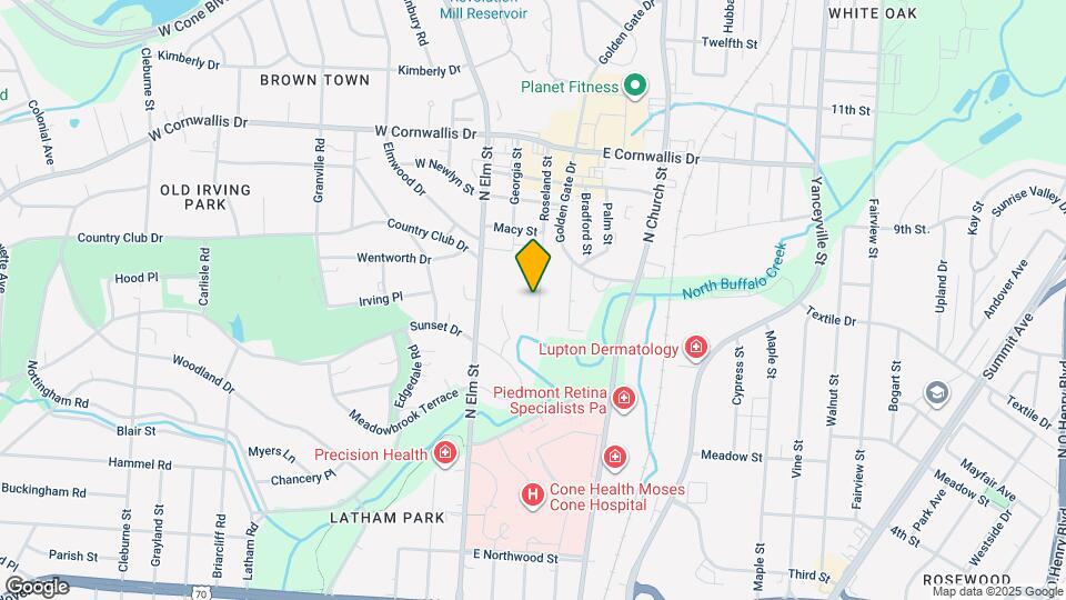 1615 Roseland St Map and Location Details