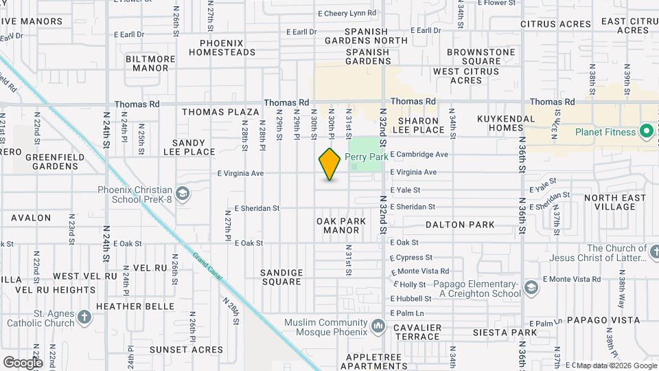 3020 E Yale St Map and Location Details