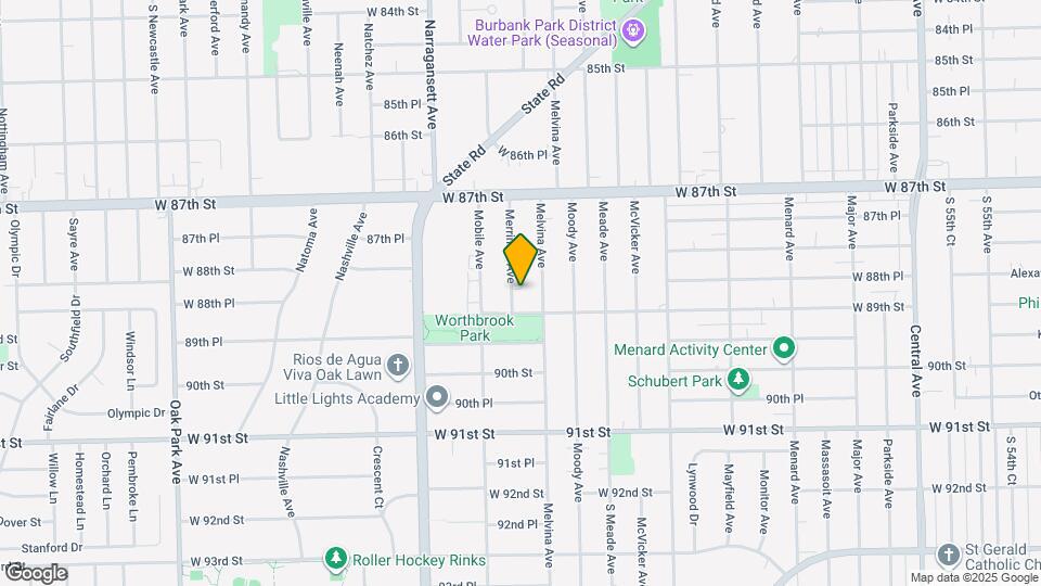 8841 Merrimac Ave Map and Location Details