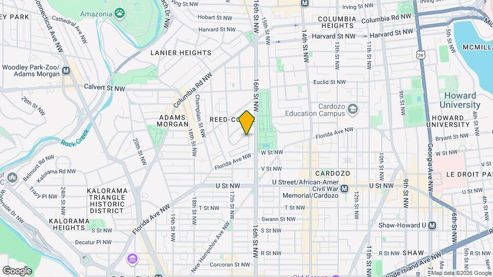 1612 Belmont St NW Map and Location Details