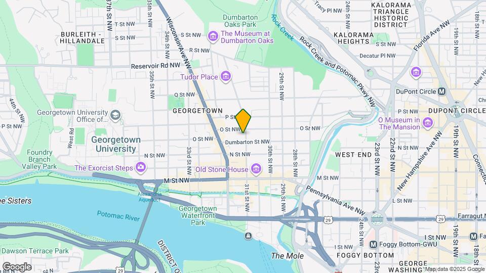 1340 31st St NW, Unit Georgetown Garden Apt Mapa y Detalles de la Ubicación