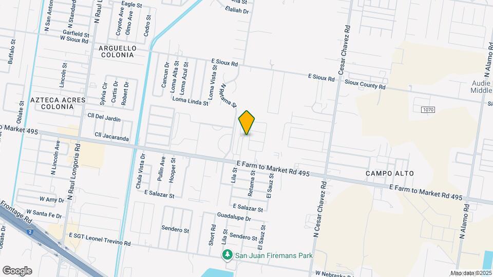1814 Mimosa St Map and Location Details