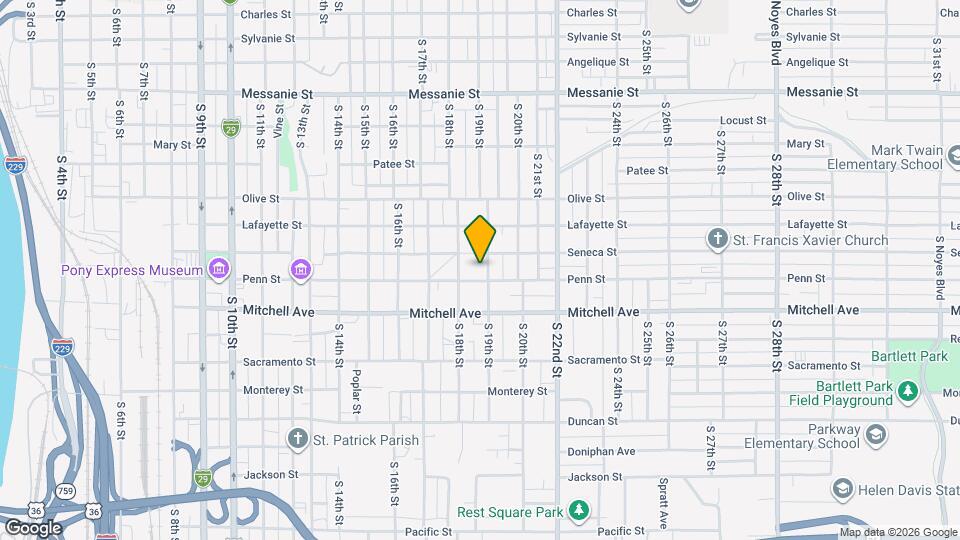 1118 S 19th St Map and Location Details