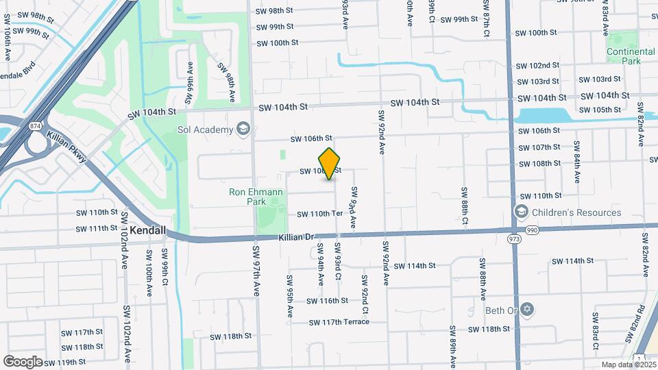 9351 SW 109th Terrace Map and Location Details