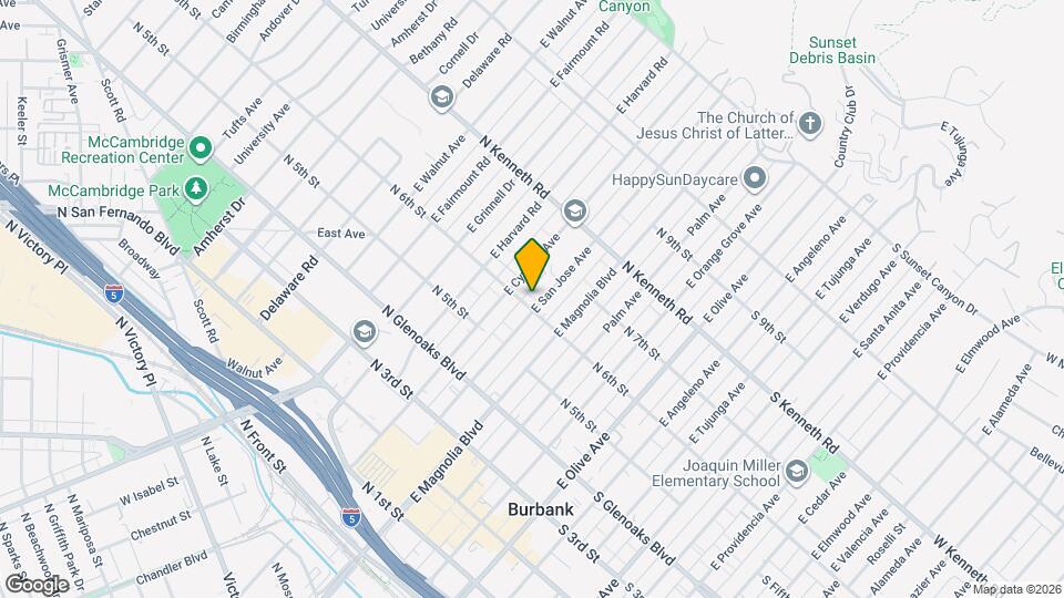 609 E San Jose Ave Map and Location Details