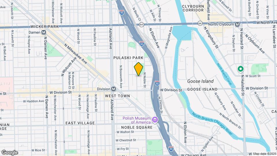 1247 N Cleaver St, Unit BF Map and Location Details