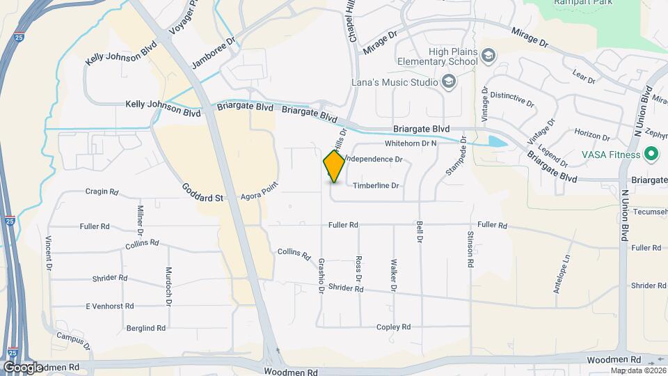 1872 Chapel Hills Dr Map and Location Details