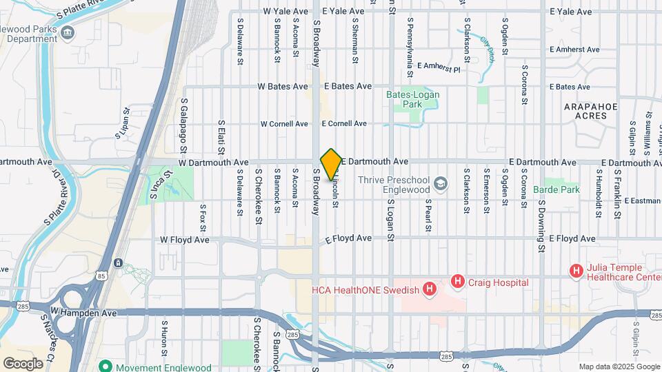 3161 S Lincoln St Map and Location Details