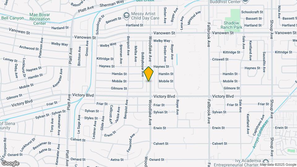 6449 Woodlake Ave Map and Location Details