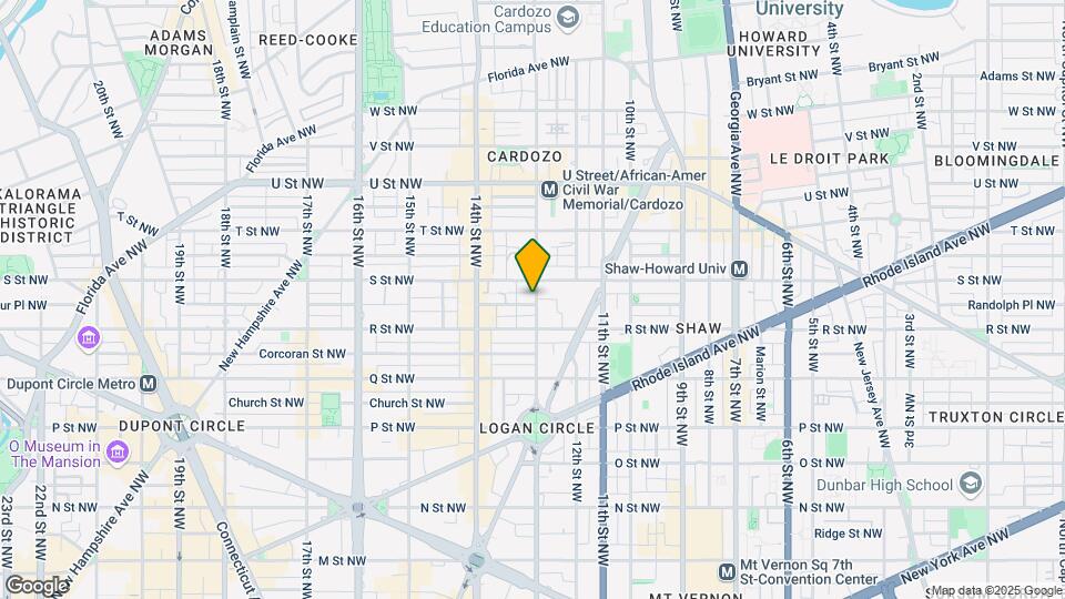1736 13th St NW Map and Location Details
