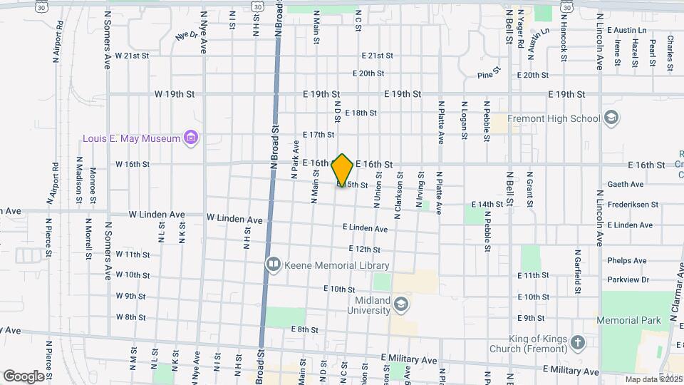 1436 N D St Map and Location Details