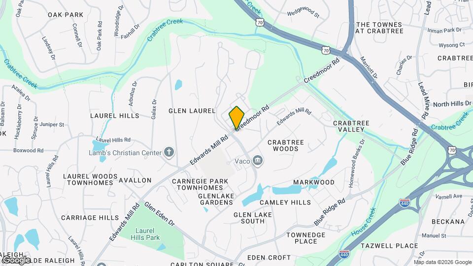 4519 Edwards Mill Rd, Unit B Mapa y Detalles de la Ubicación