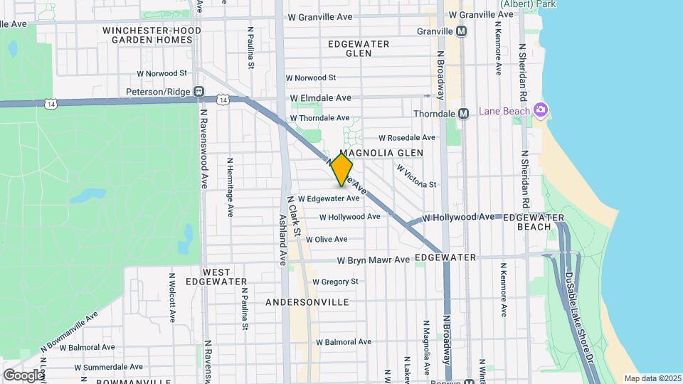 1432 W Edgewater Ave Map and Location Details