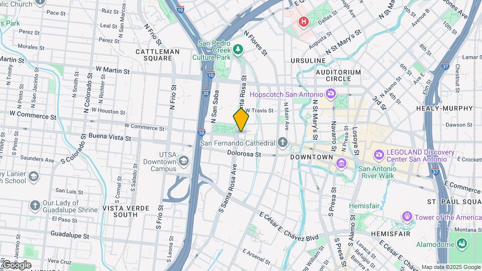 401 W Commerce St Mapa y Detalles de la Ubicación
