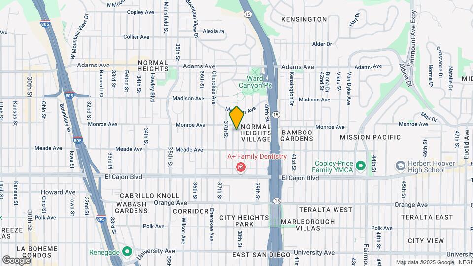 4465 Mcclintock St Mapa y Detalles de la Ubicación