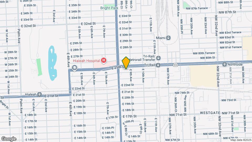 859 E 24th St Map and Location Details