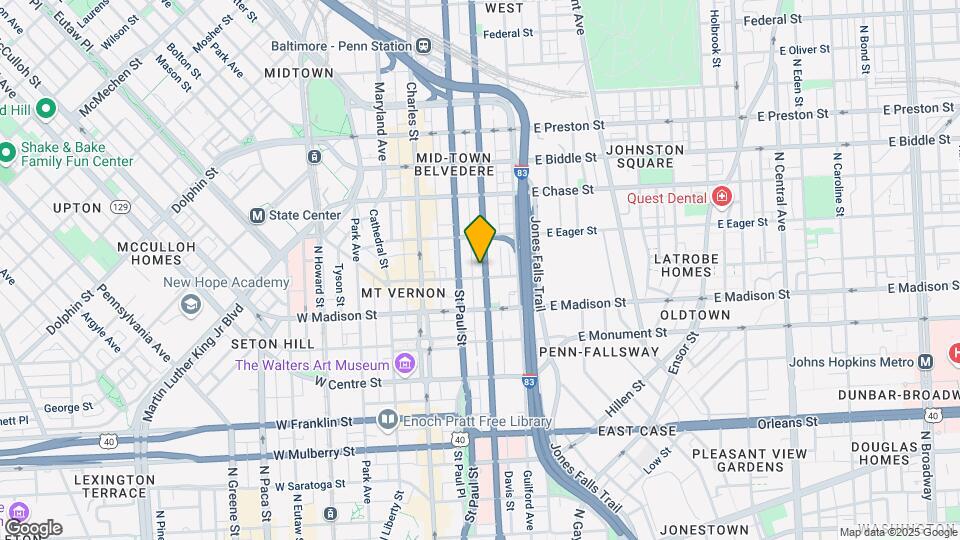 904 N Calvert St Map and Location Details
