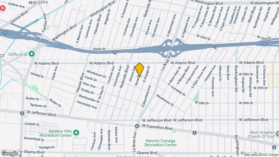 2720 S Sycamore Ave Map and Location Details