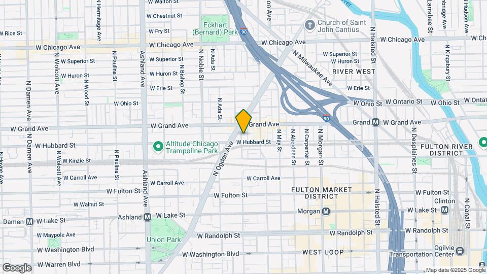 1236 W Hubbard St, Unit 2N Map and Location Details