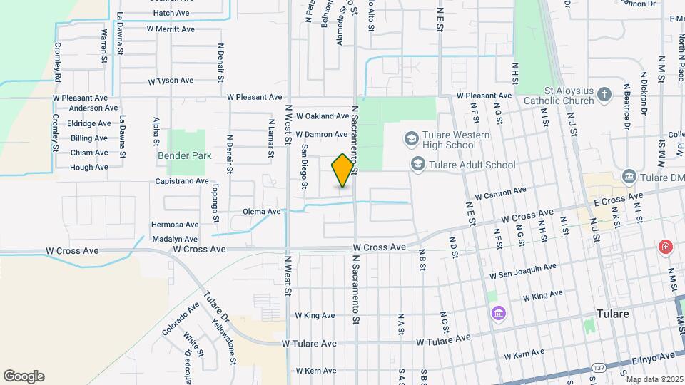 1118 Santa Cruz Ave Map and Location Details