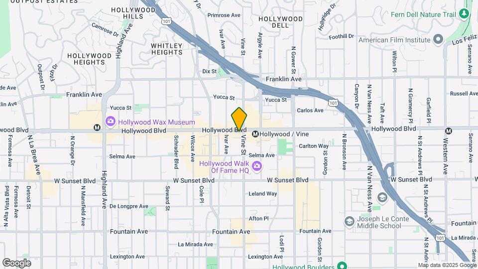 1645 Vine St Mapa y Detalles de la Ubicación