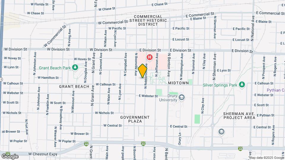 1315 N Robberson Ave Map and Location Details