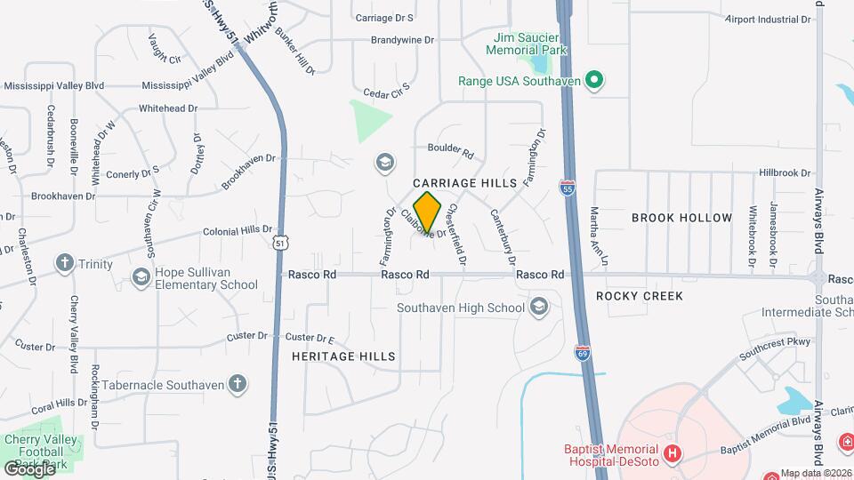 1153 Claiborne Dr Map and Location Details