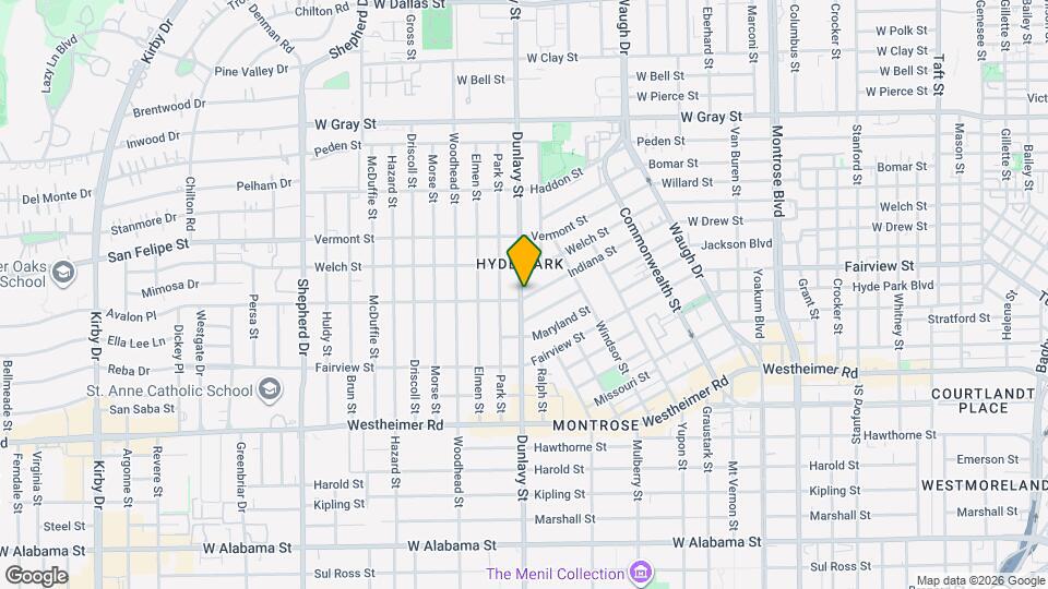 2029 Dunlavy St Map and Location Details