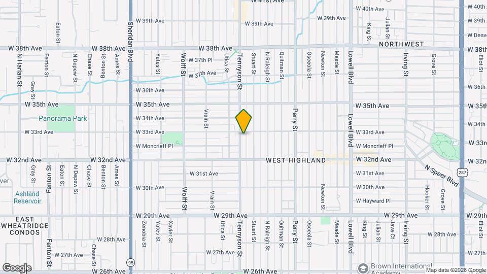 3286 Tennyson St Map and Location Details