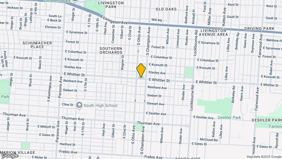 945 E Whittier St Map and Location Details