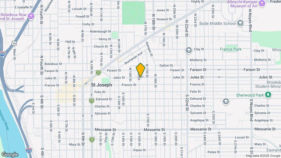 1604 Jules St Map and Location Details