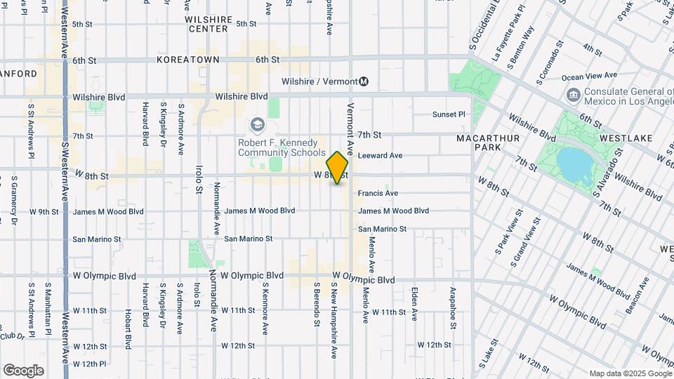 820 S New Hampshire Ave Map and Location Details