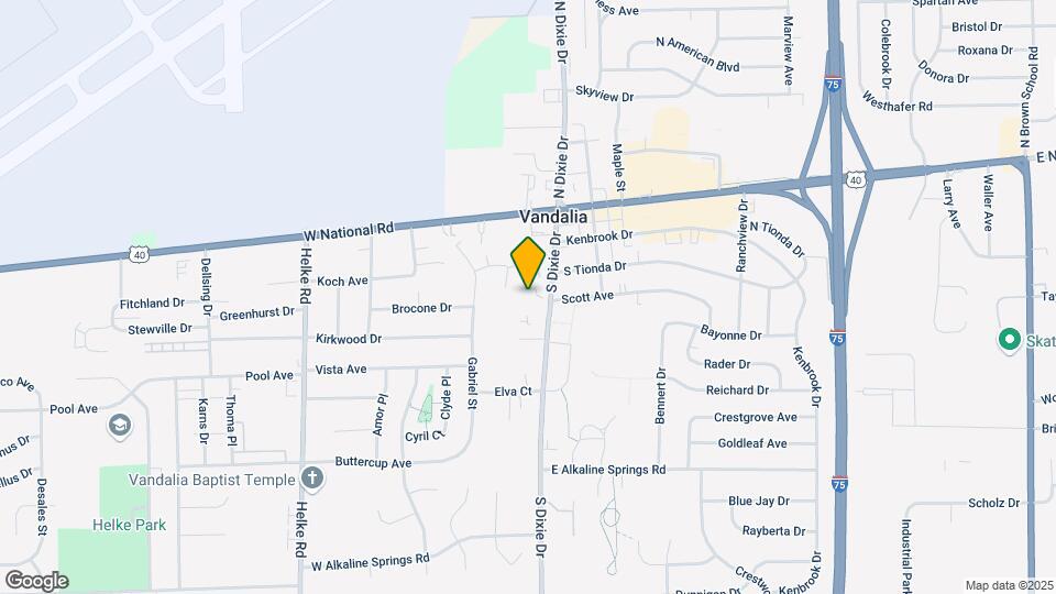 Vandalia Terrace Mapa y Detalles de la Ubicación