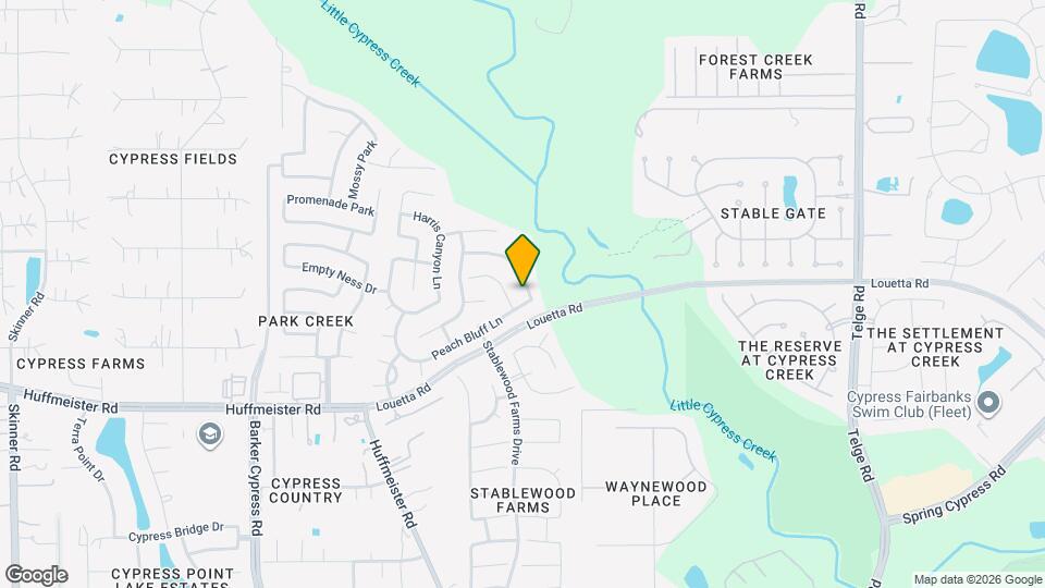 15207 Keystone Bend Ln Map and Location Details