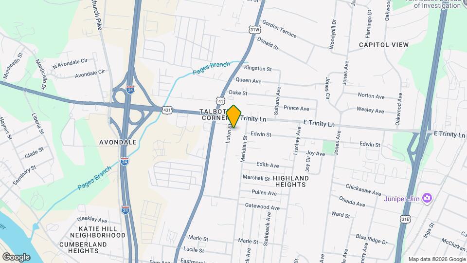1719 Luton St Map and Location Details