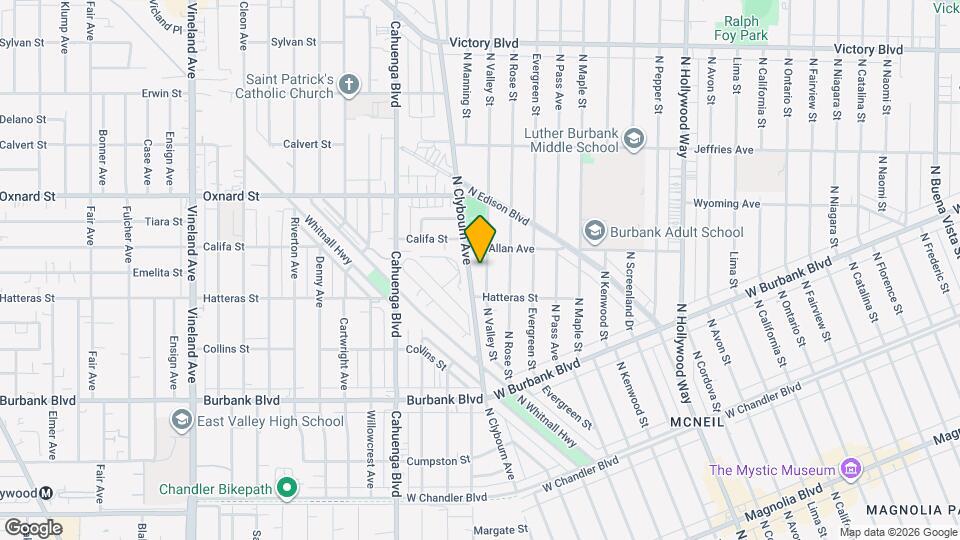 1527 N Valley St Map and Location Details