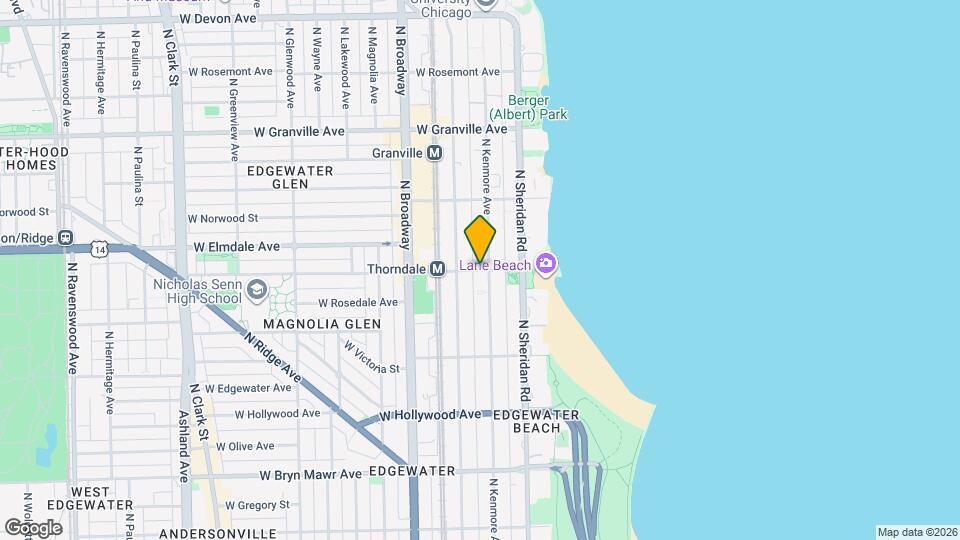 1056 W Thorndale Ave Map and Location Details