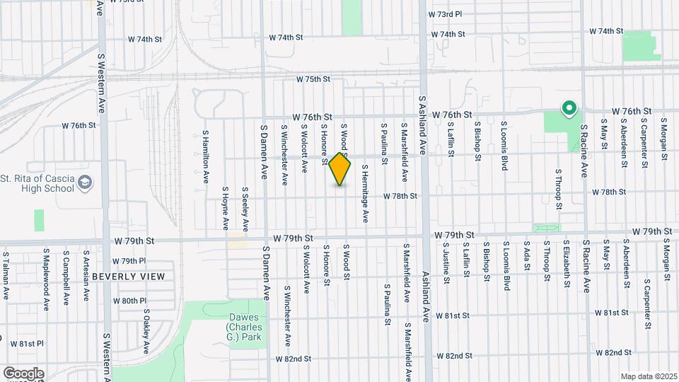 7752 S Wood St Map and Location Details