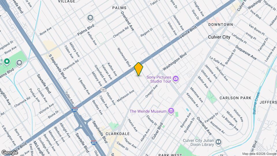 3845 Westwood Blvd Map and Location Details